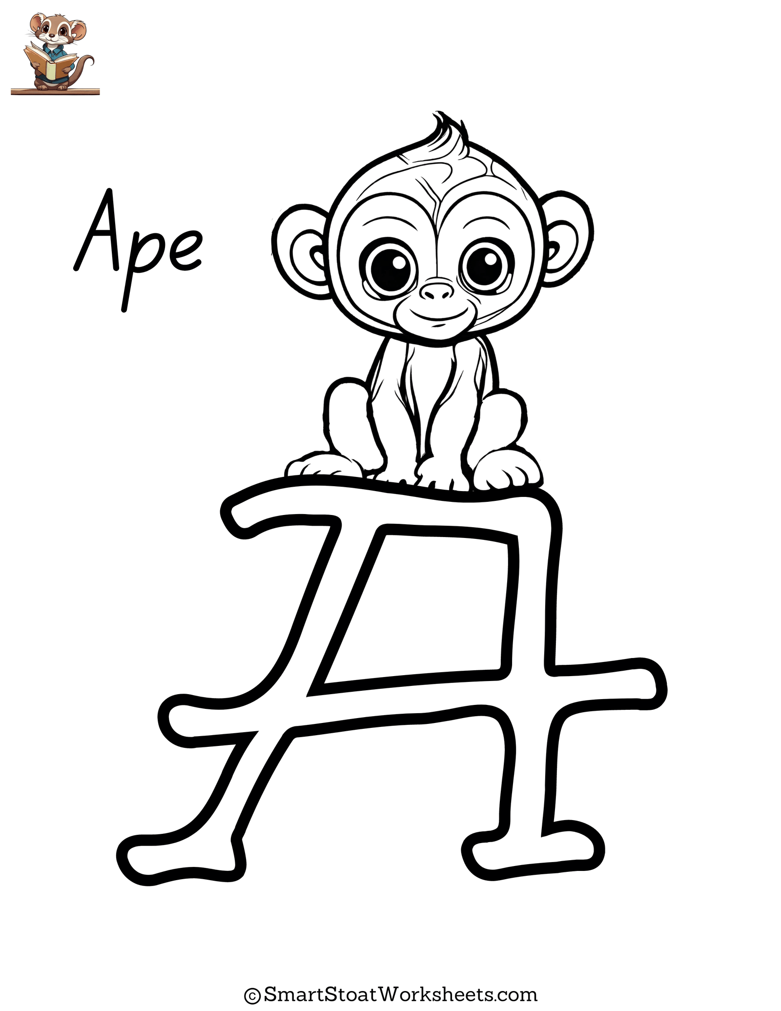 Free Printable Coloring Page Letter A