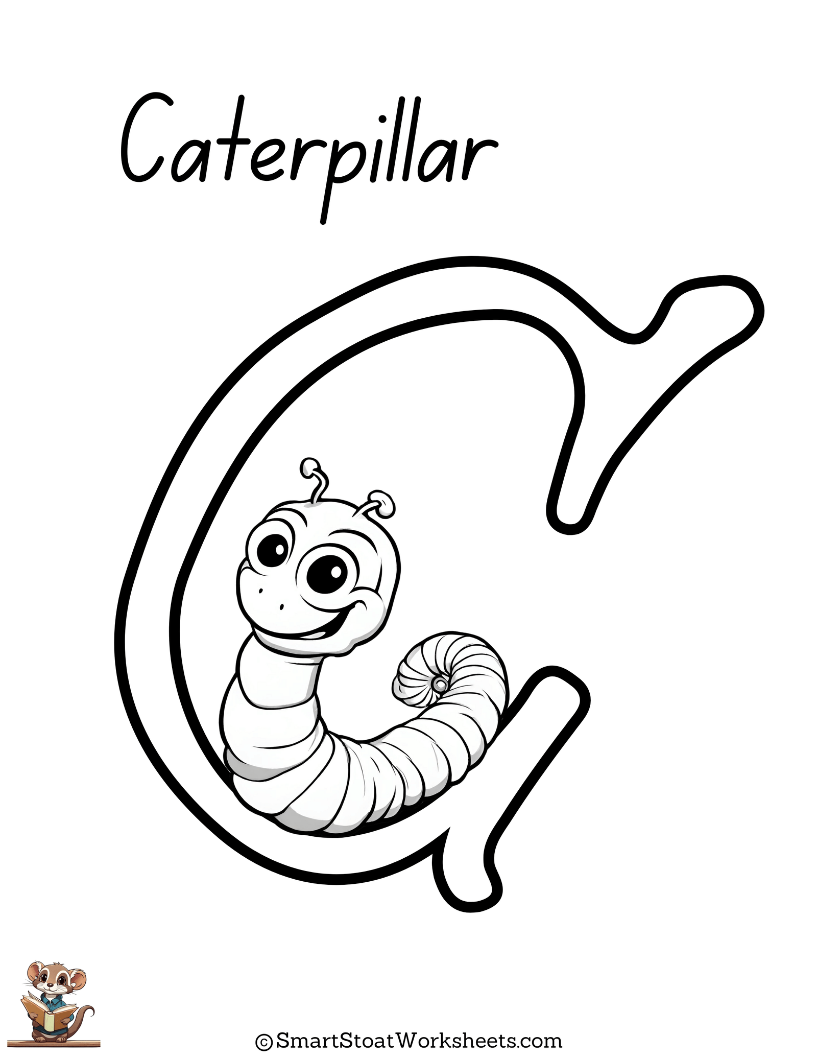 Coloring Page Letter C, free, printable