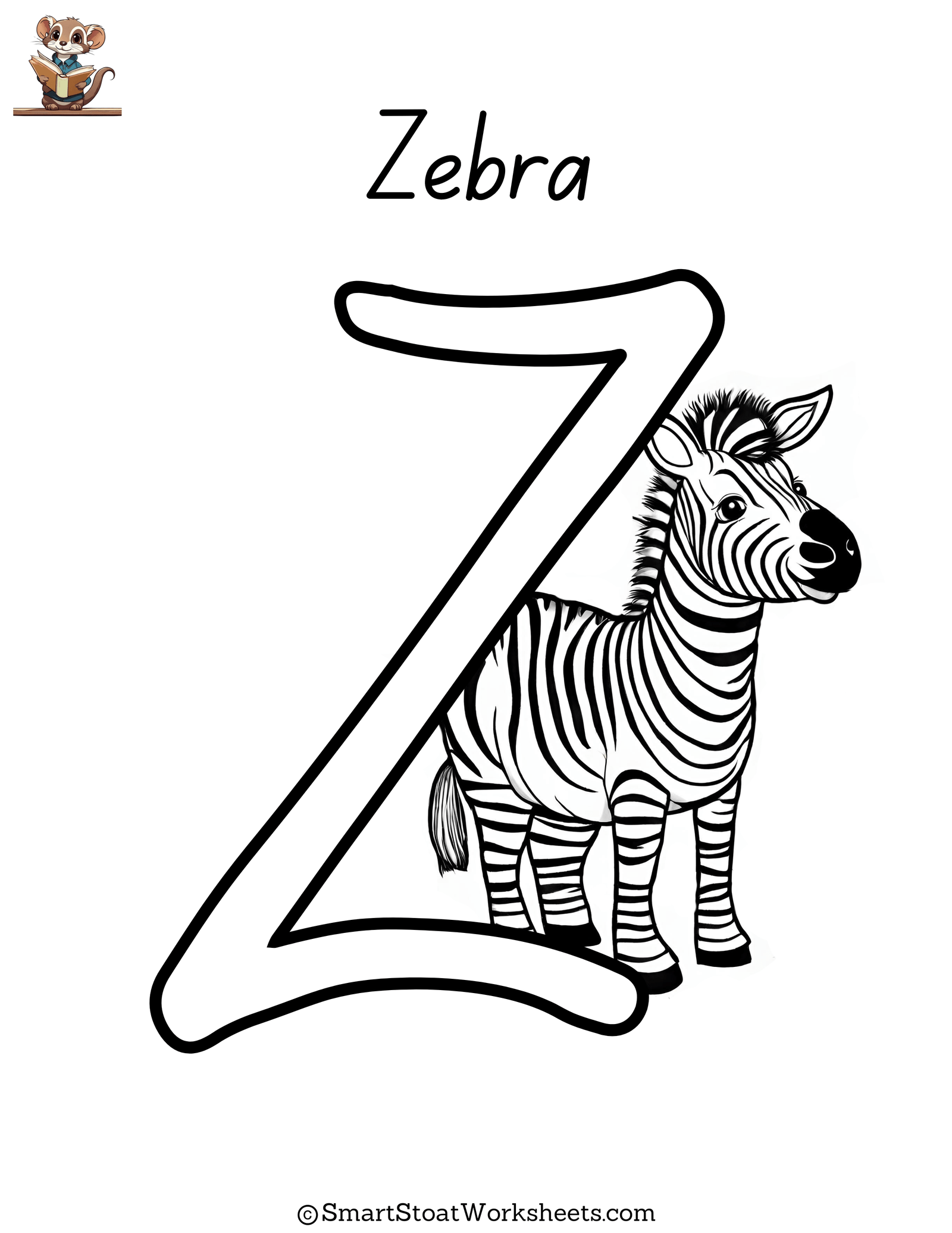 coloring page letter z