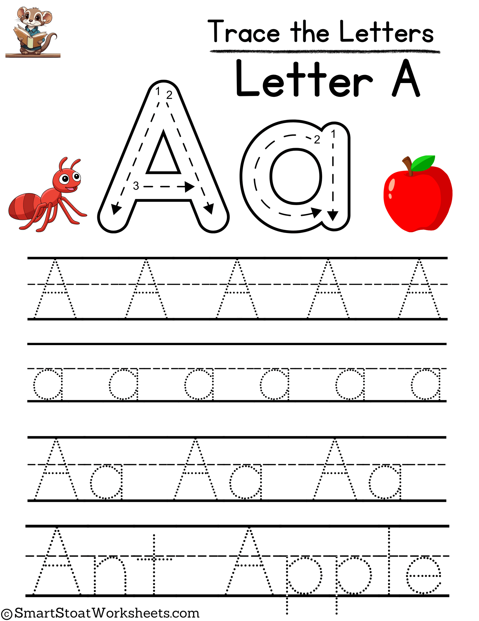 Letter A Tracing Worksheet