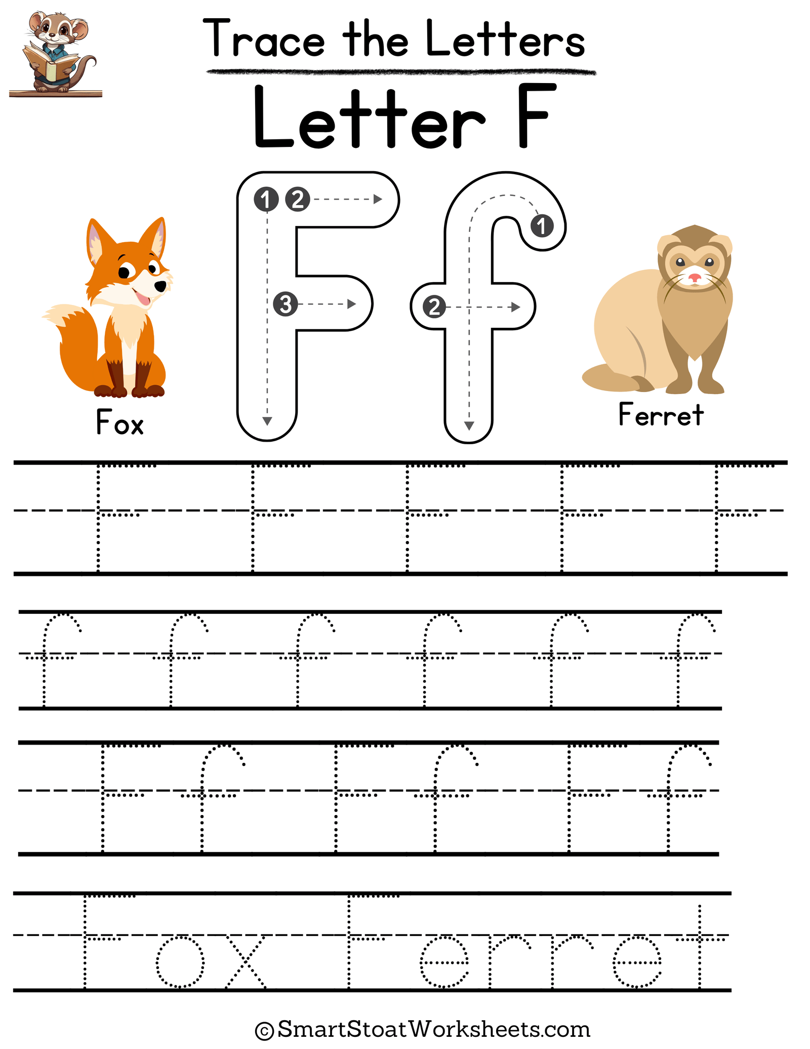 Letter F Tracing Worksheet