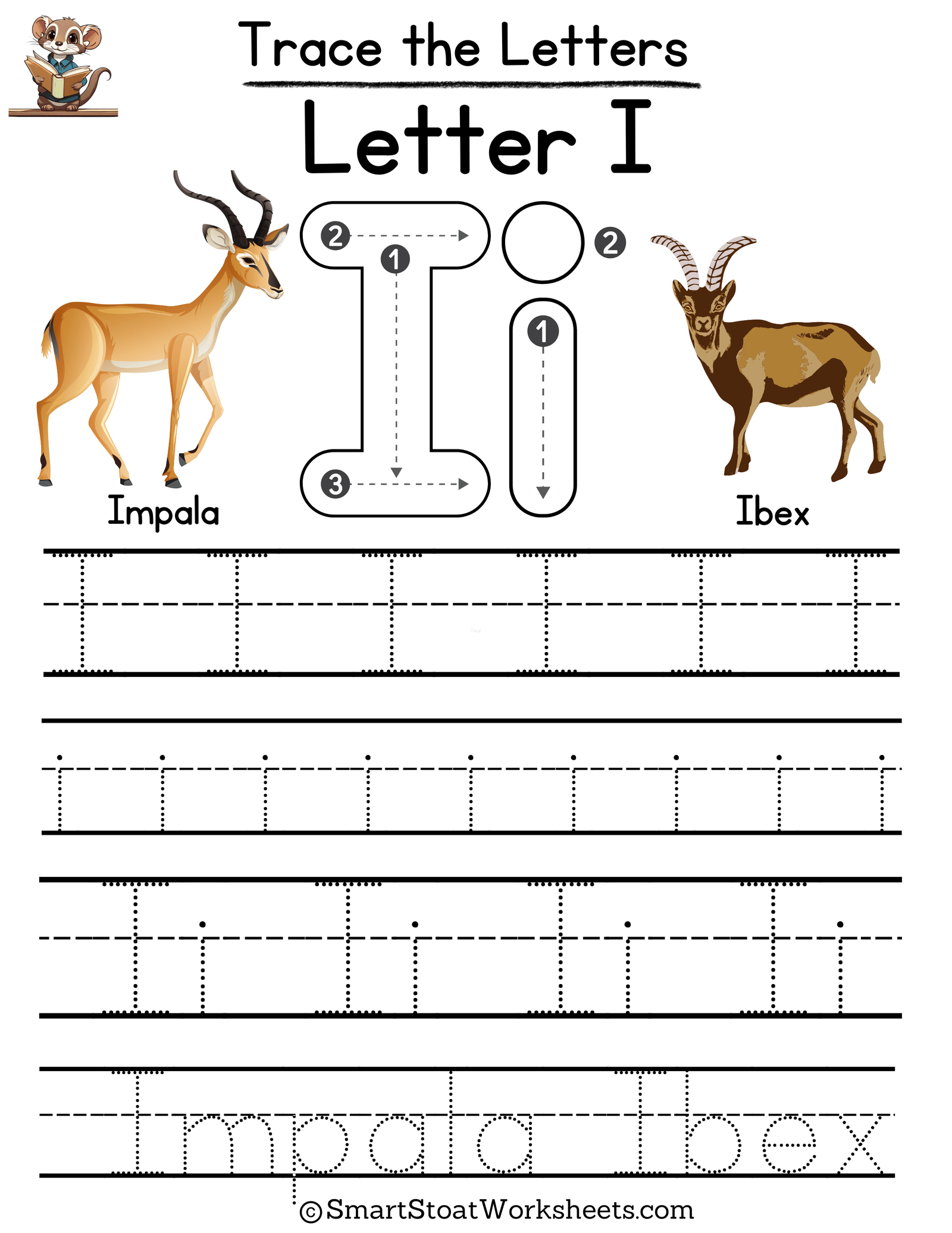 Letter I Worksheet - Free PDF Download