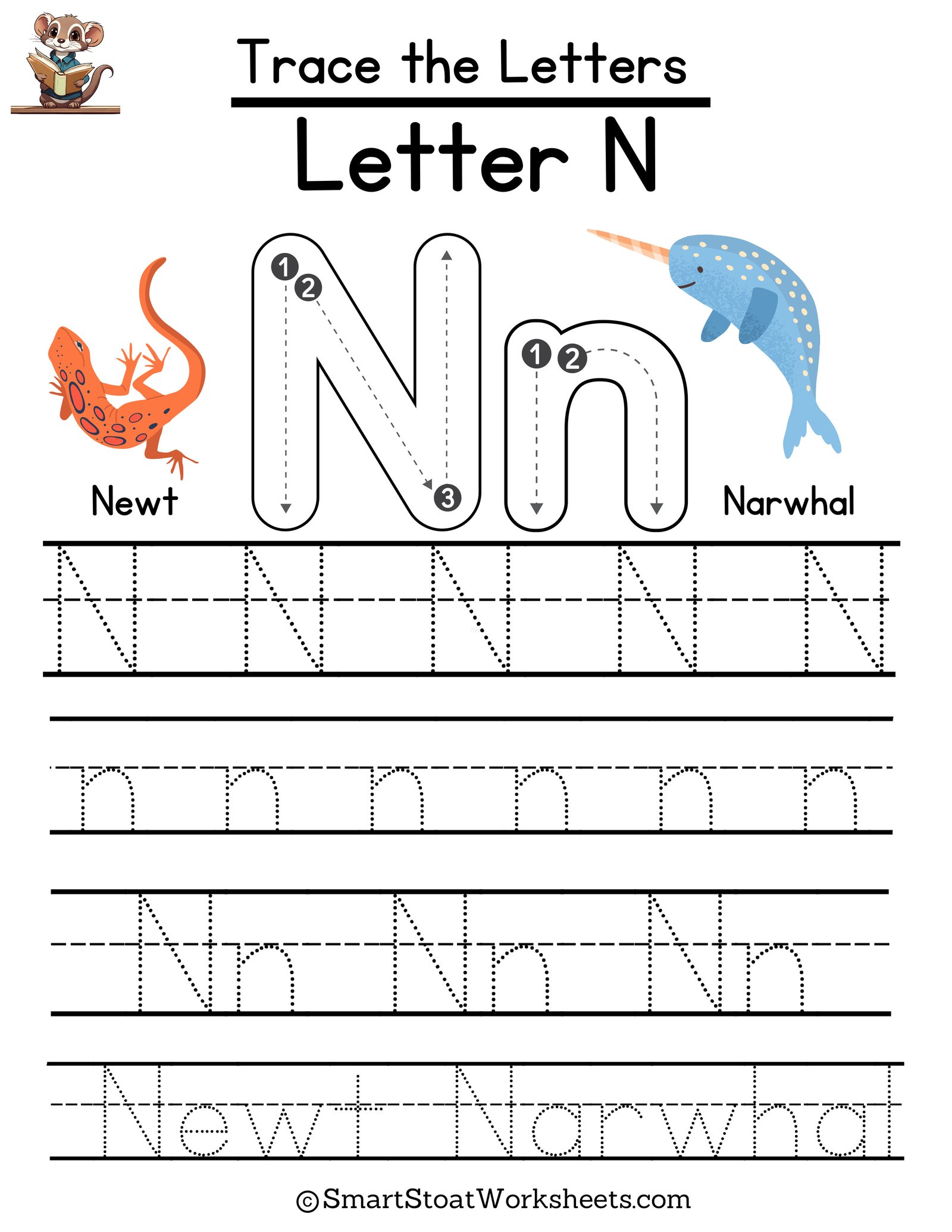 Letter N Worksheet Kindergarten