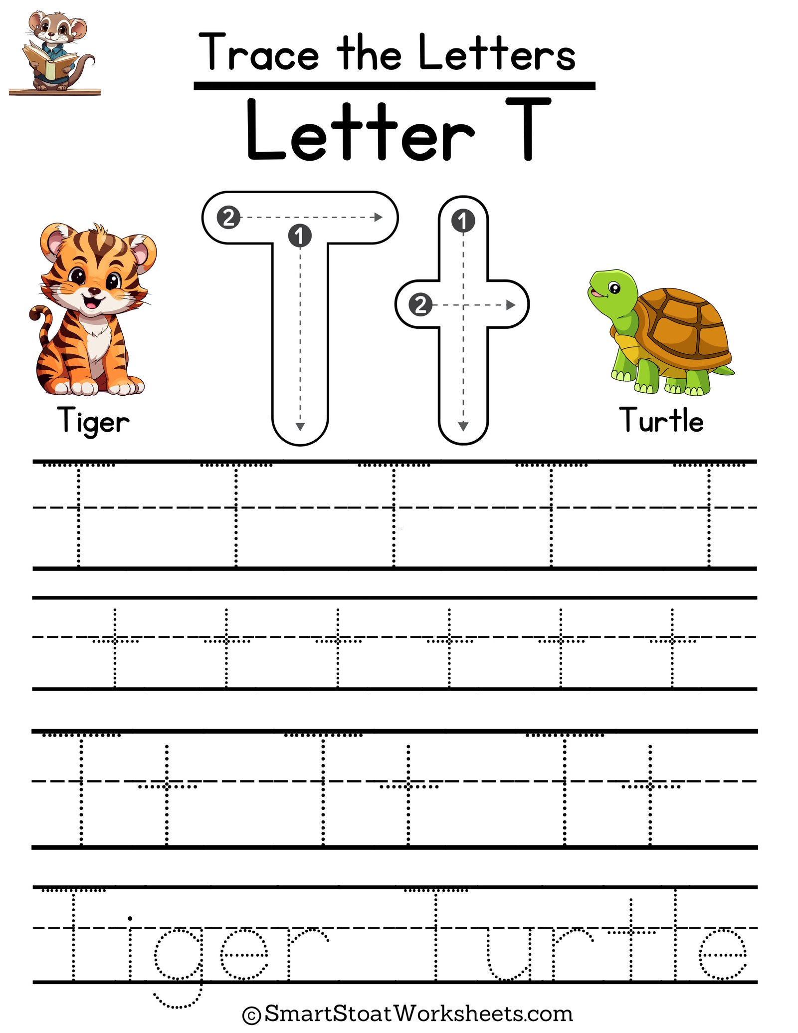 Letter T Worksheet for Kindergarten