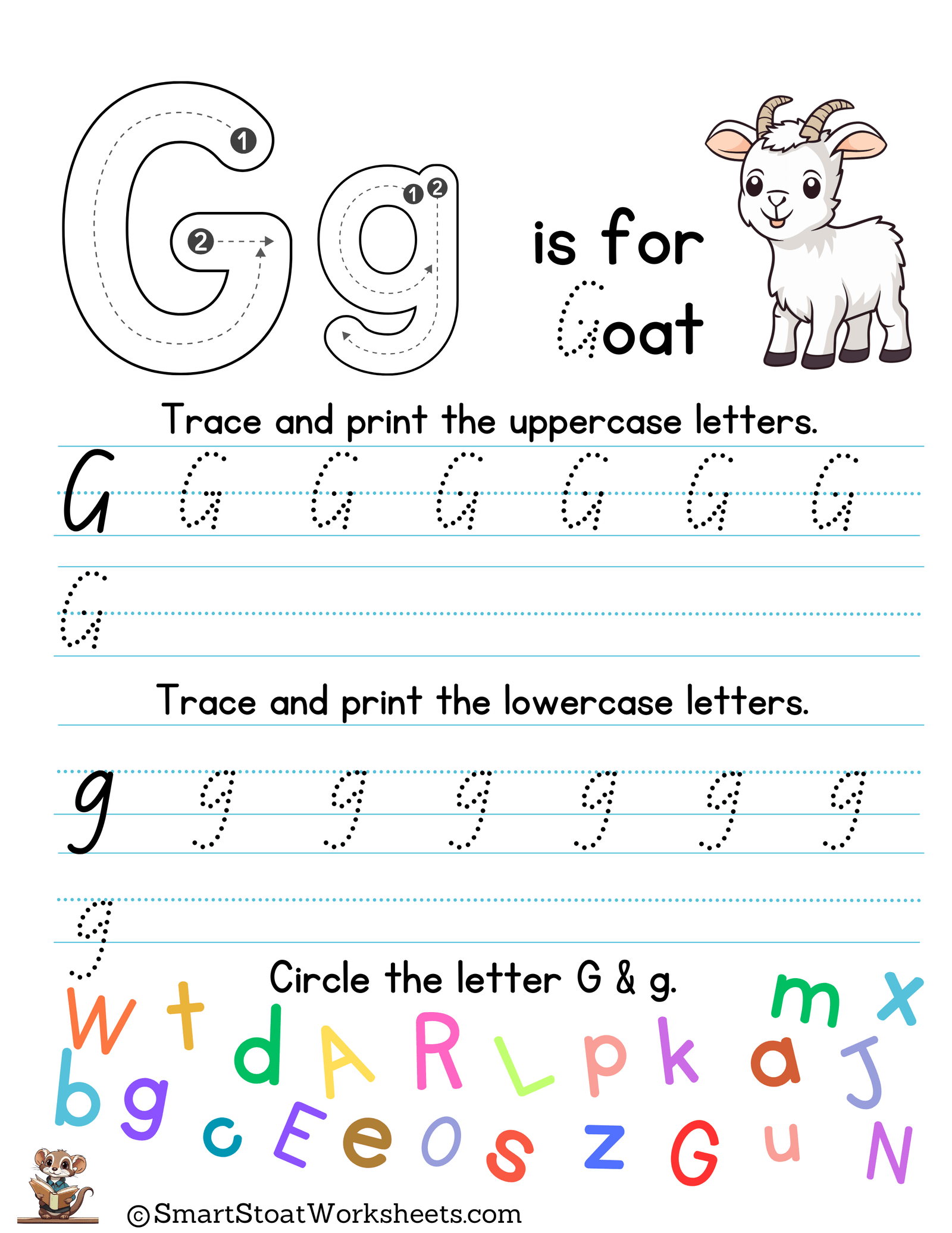 Download Printing Letters Of The Alphabet (Letter G) For Free