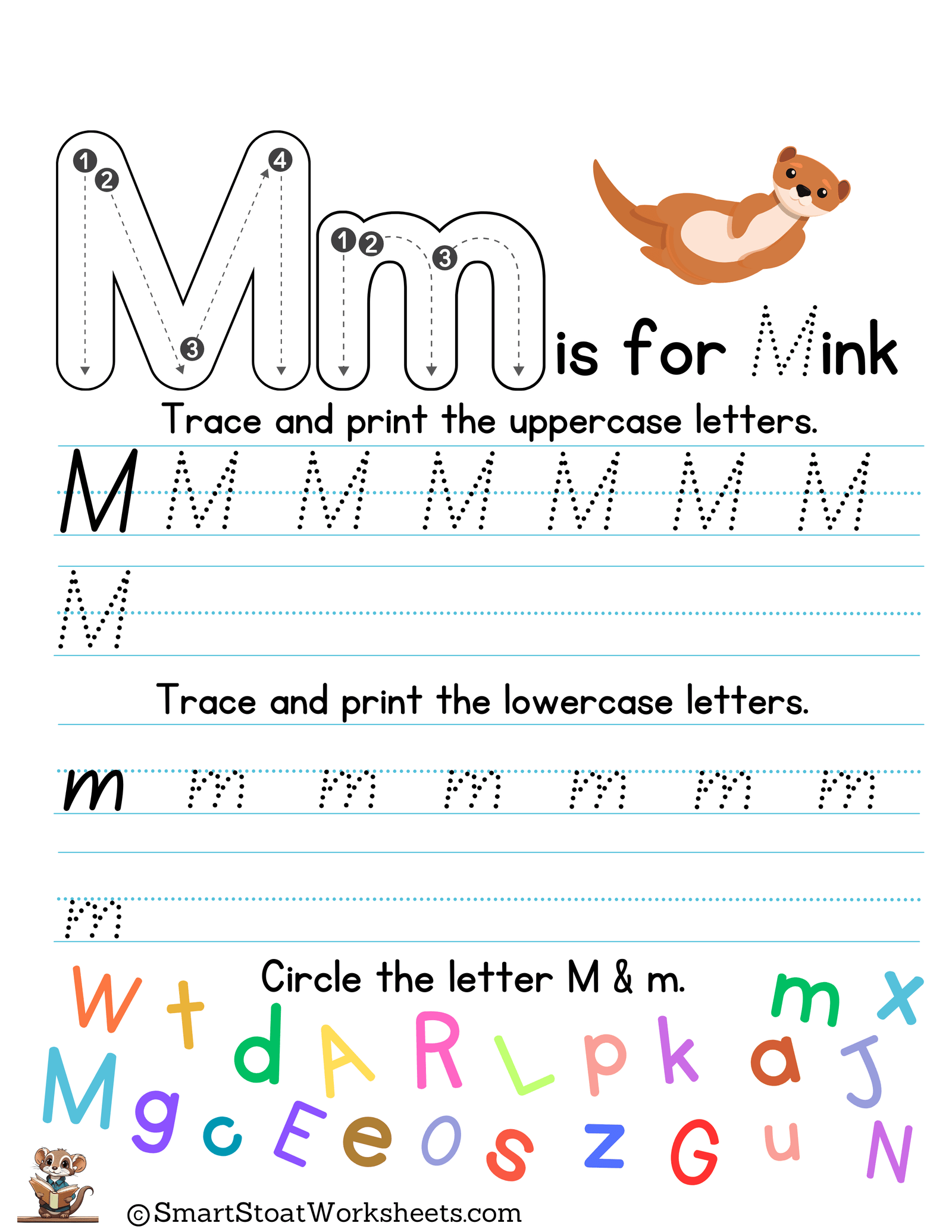 Printing Letters Of The Alphabet (Letter M)