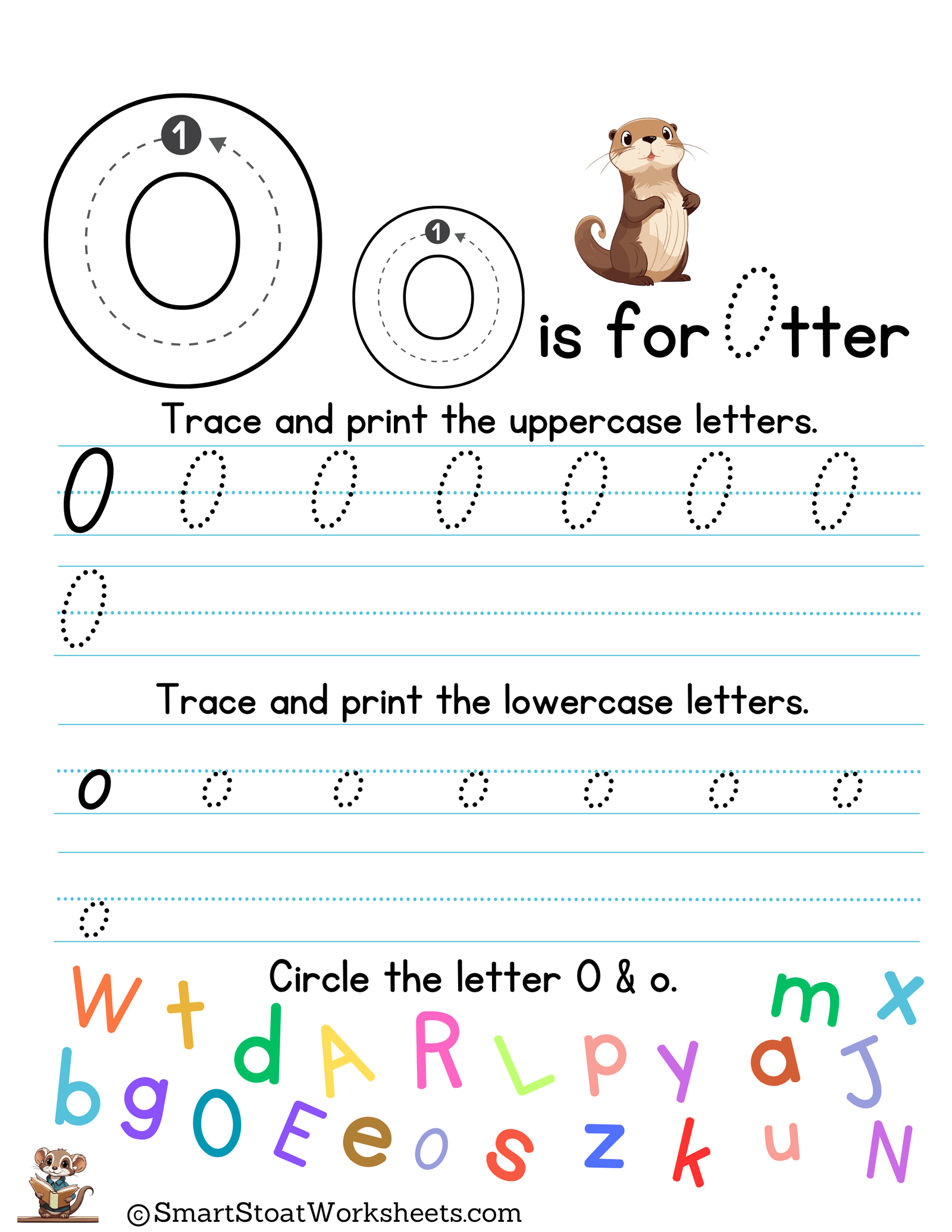 Printing Letters Of The Alphabet (Letter O)