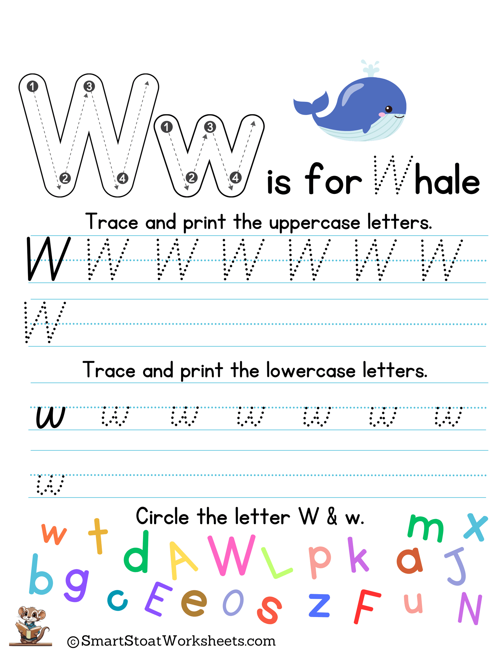 print letter w