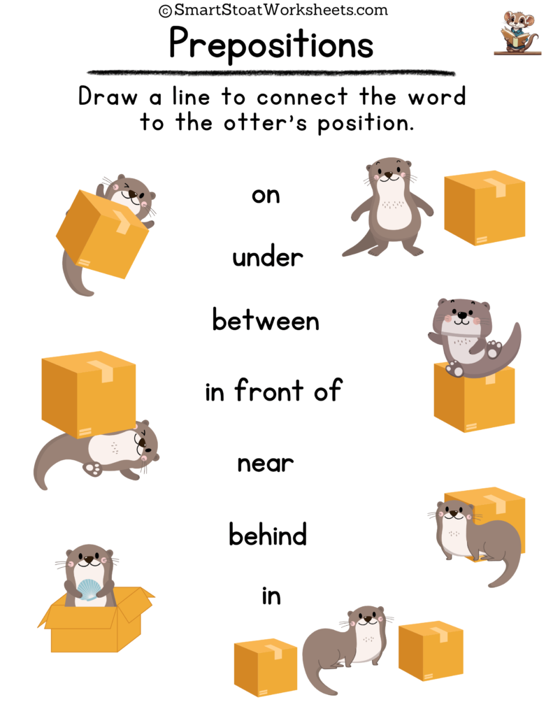 Preposition Worksheets for Kindergarten Teachers and Parents