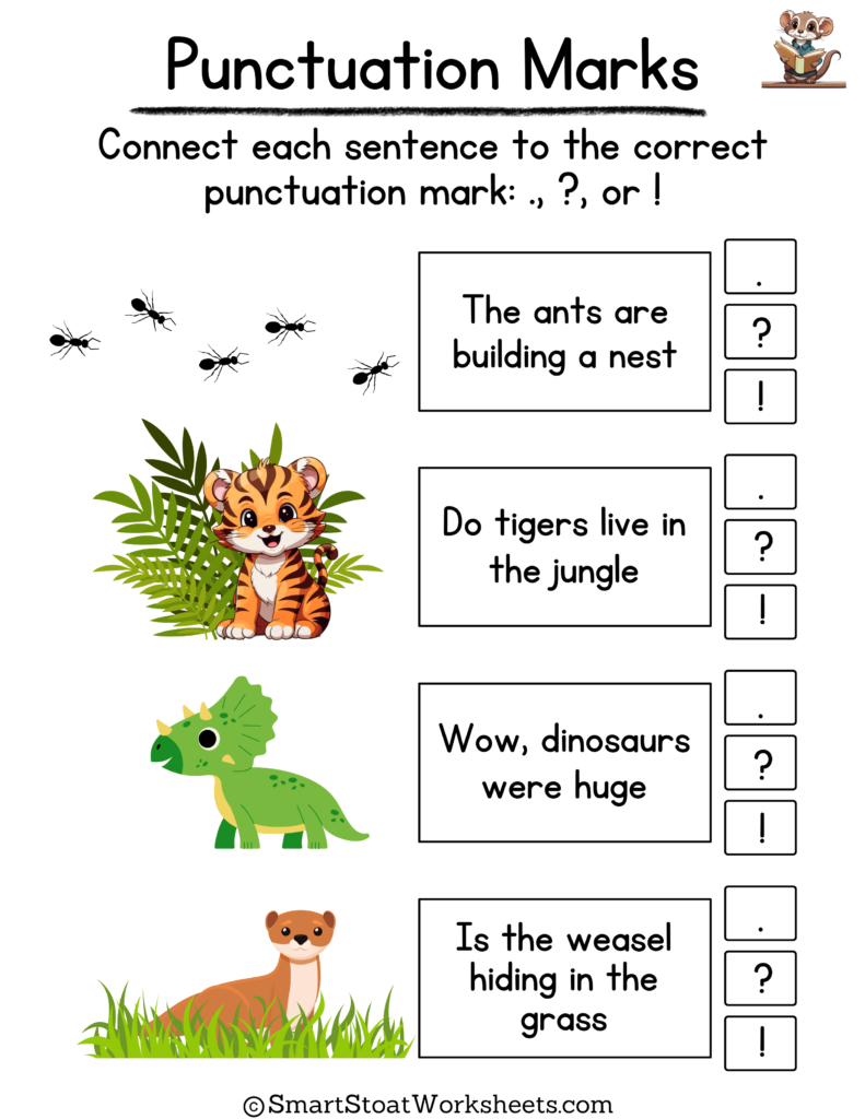 Free Punctuation Marks Worksheets