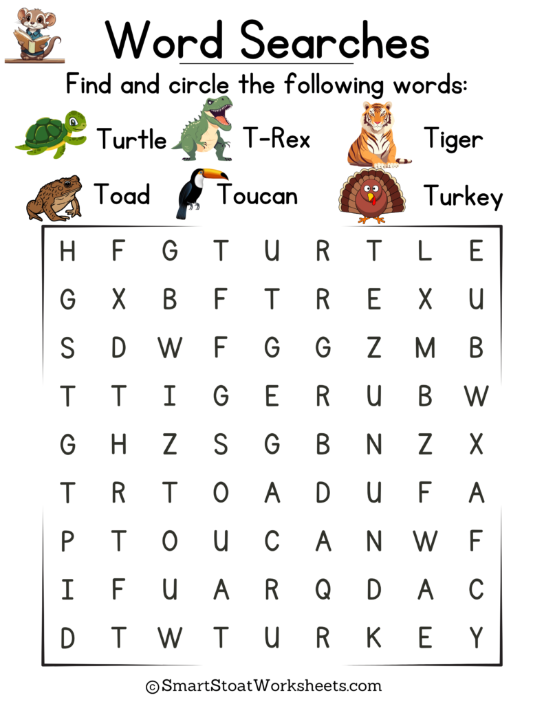 Free Word Searches For Kindergarten (2)