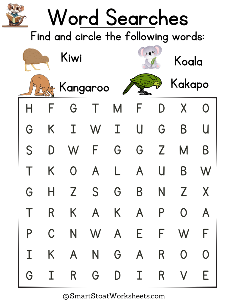 Word Searches For Kindergarten Letter j