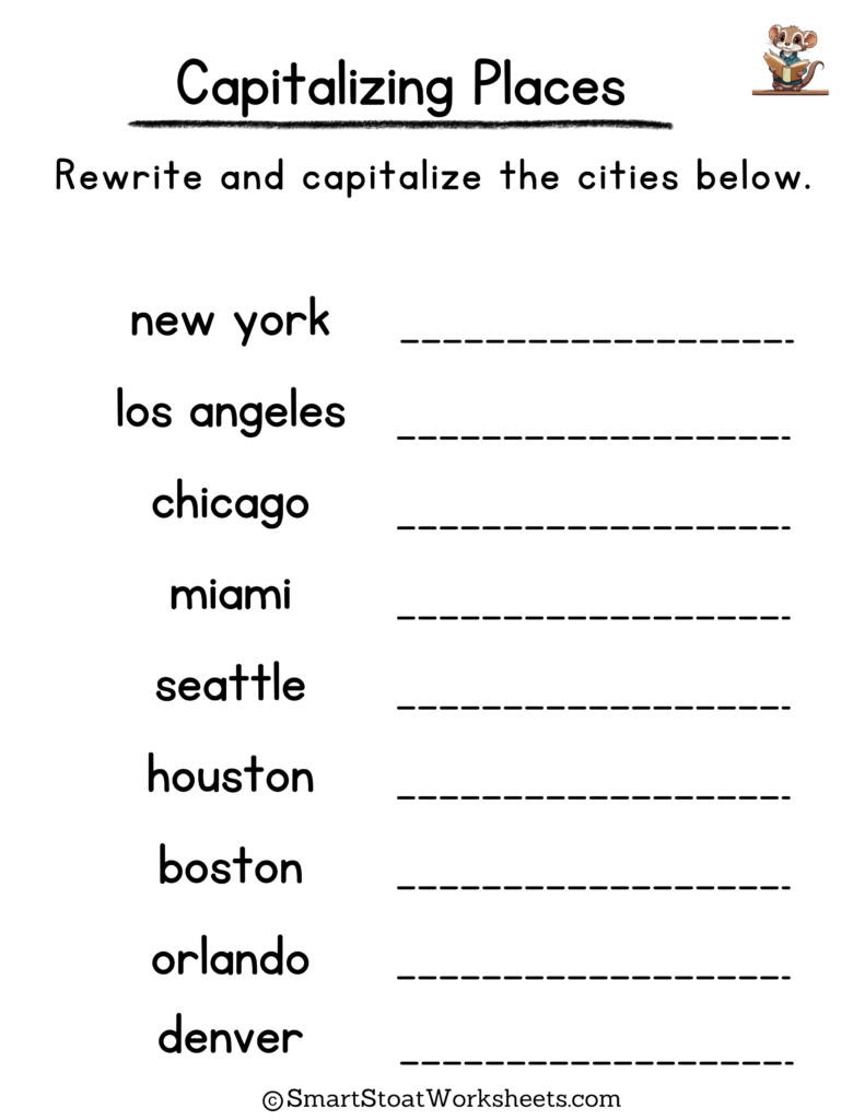 nouns worksheet