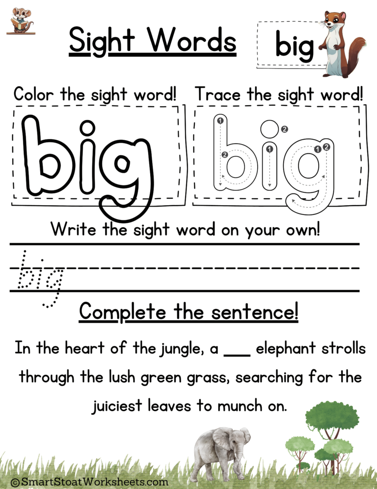 Pre-K Sight Words (PDF)