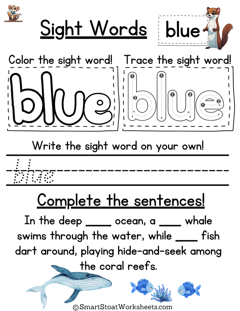 Free Pre K Sight Words​