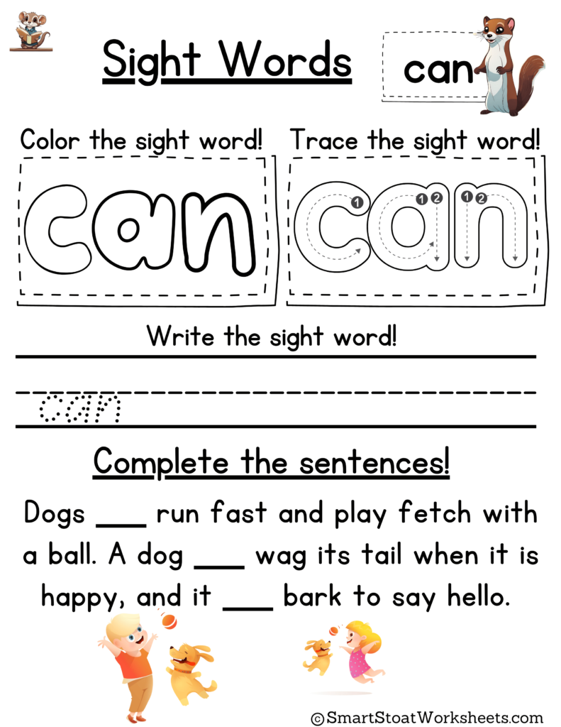 Pre-K Sight Words​ Worksheets