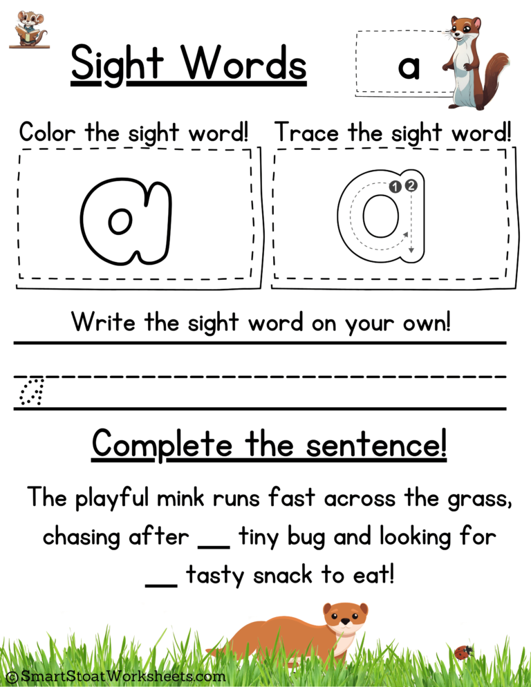 Sight Words for Kindergarten (Download PDF)