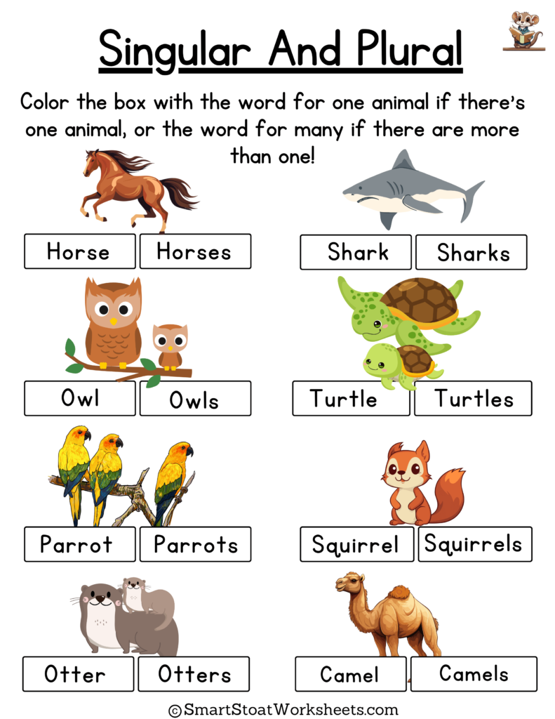 Download Singular And Plural Words Worksheet