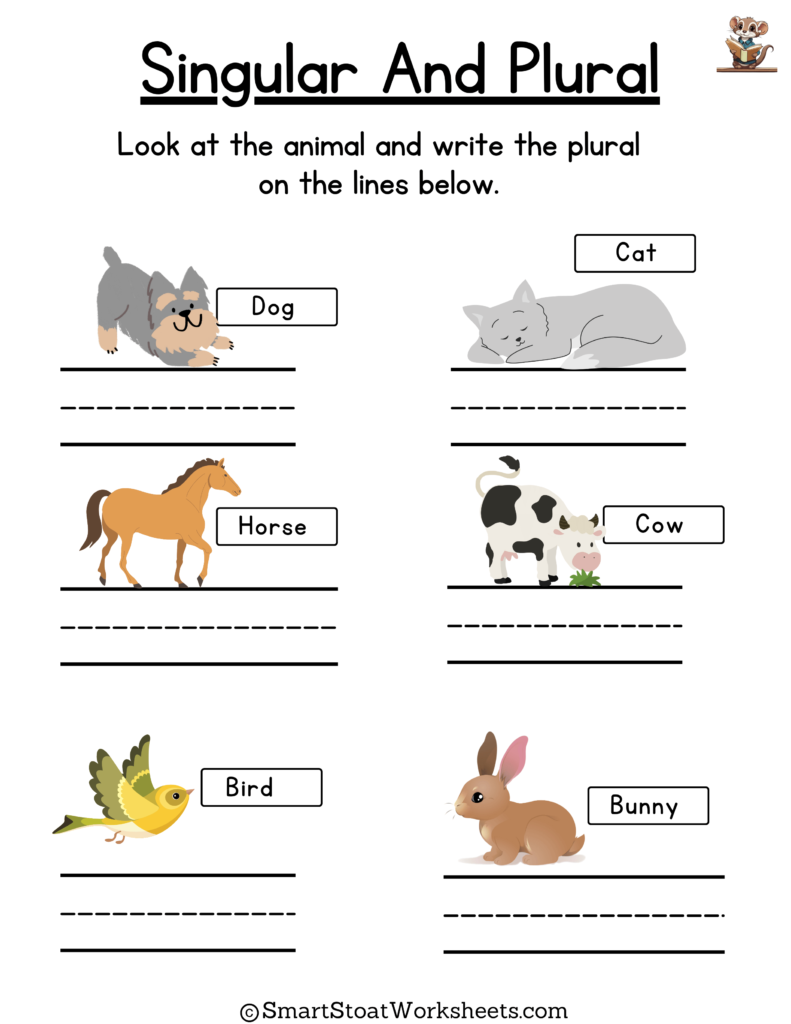 Download Singular And Plural Words Worksheet