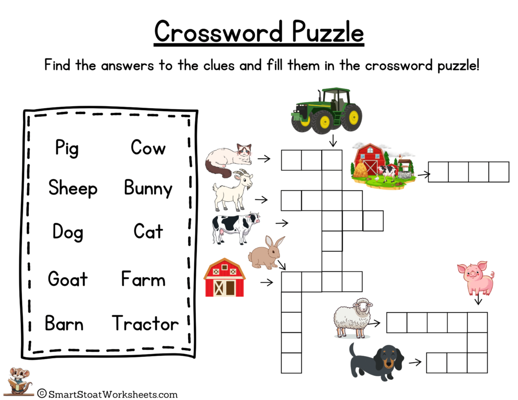 crossword puzzles for kindergarten