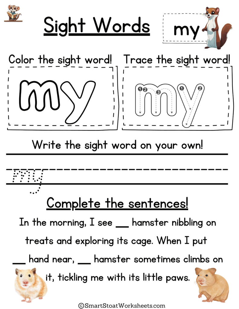 pre k sight words list