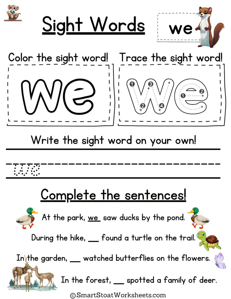 prek sight words worksheet (3)