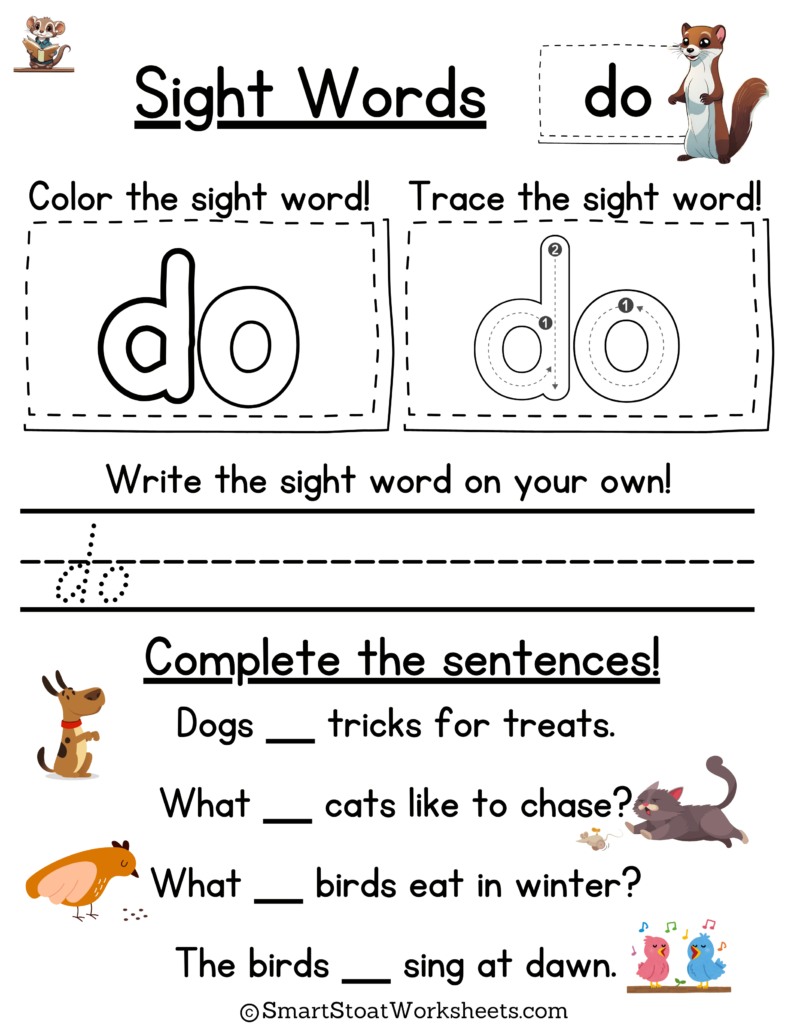 Sight Words for Preschool