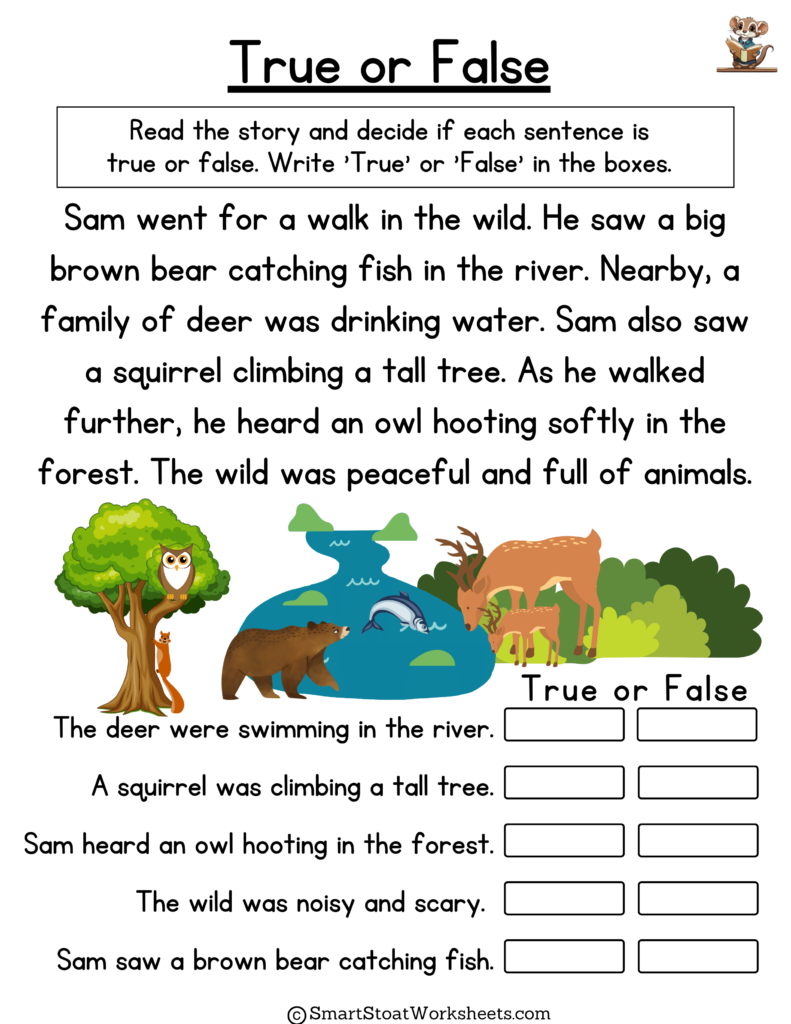 true false worksheet