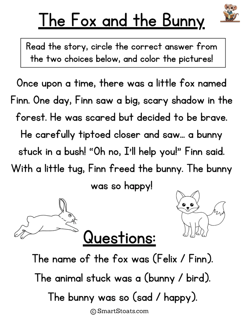 Downloadable small story for kindergarten children, perfect for early readers.