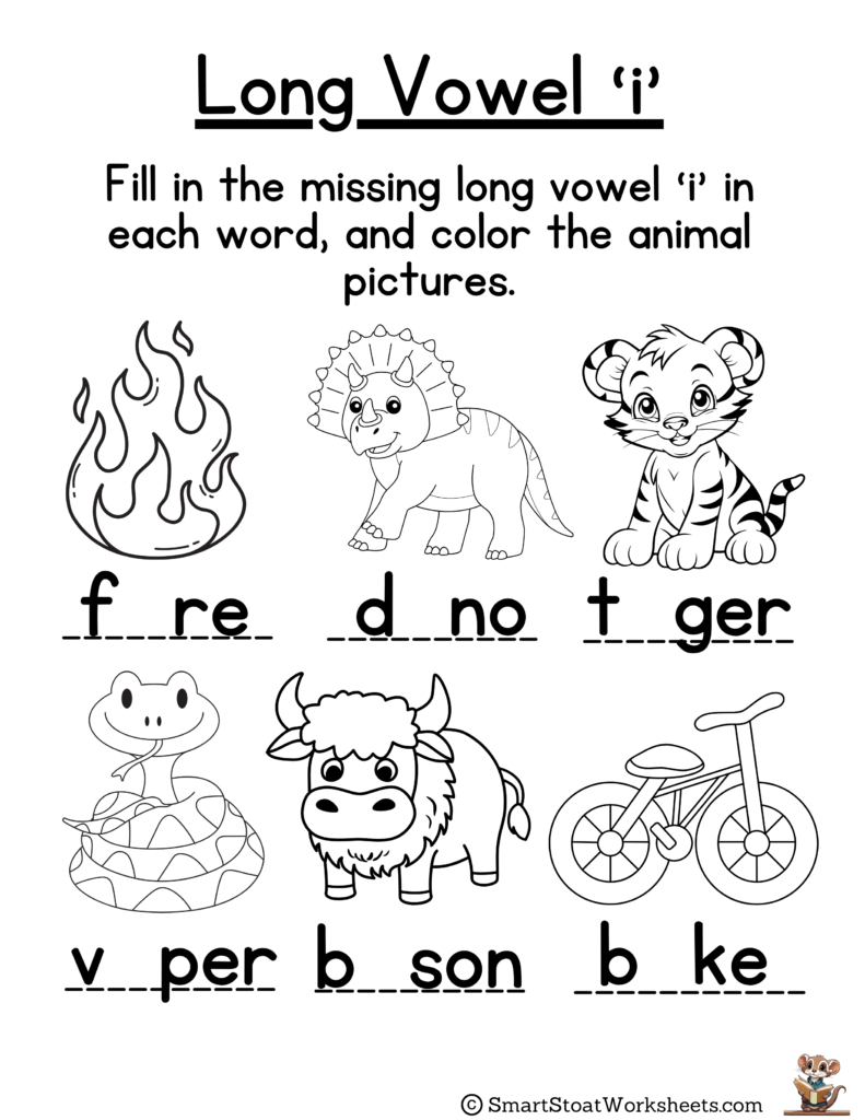 Download Long Vowel I Worksheet