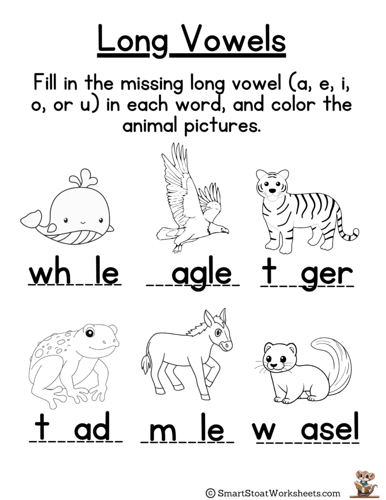 Download PDF. Long Vowel Worksheets