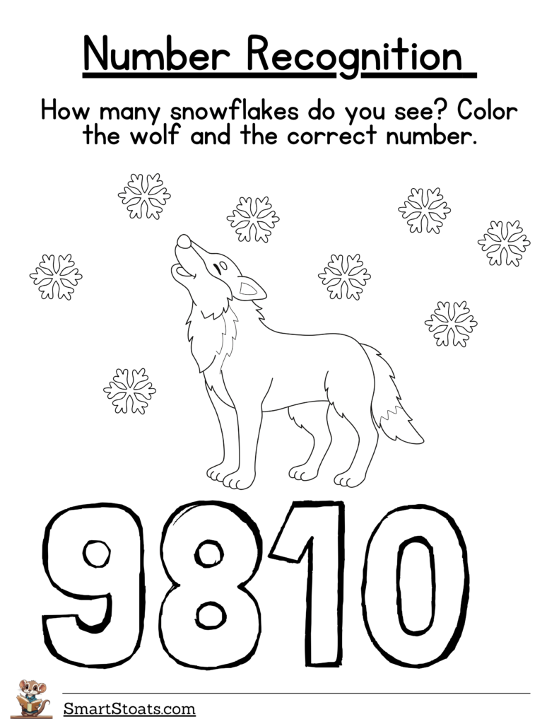 Download number recognition worksheet for 1 to 20 in PDF format. Click to access the printable resource.