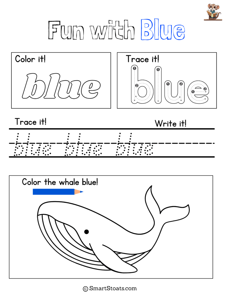 Download free colors worksheets for kindergarten as a PDF – featuring color activities to help children learn colors and practice writing.