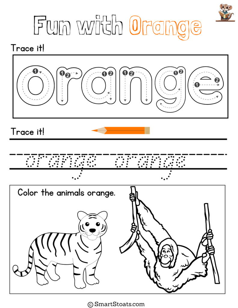 Download free colors worksheets for kindergarten as a PDF – featuring color activities to help children learn colors and practice writing.