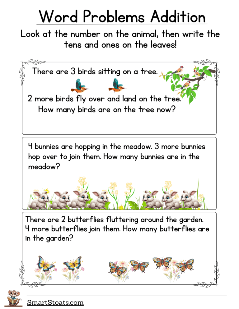 Math Word Problems for First Graders | Single Digits Number
