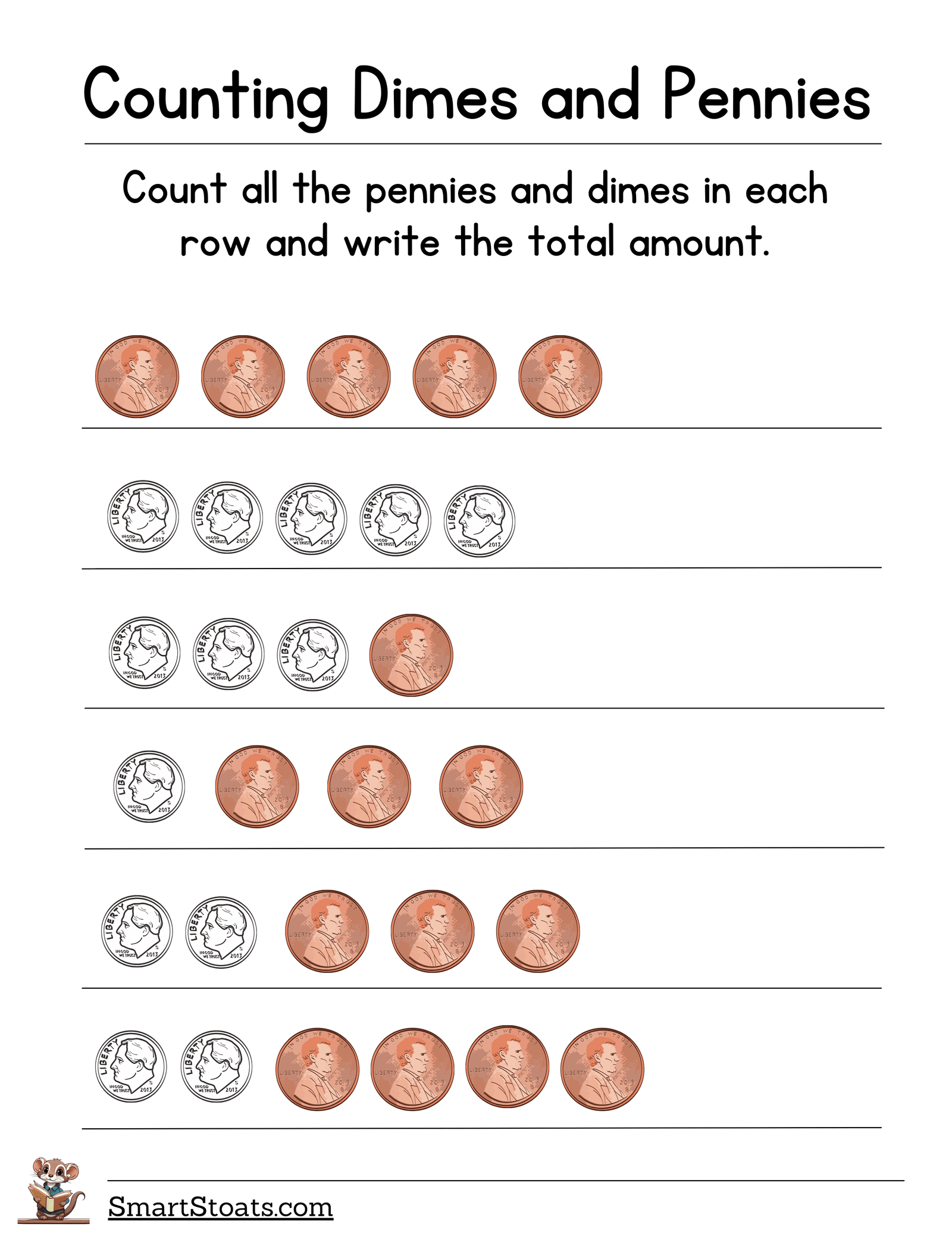 Counting Dimes:  Get Your $5 Total Fast! - 7bshtv9